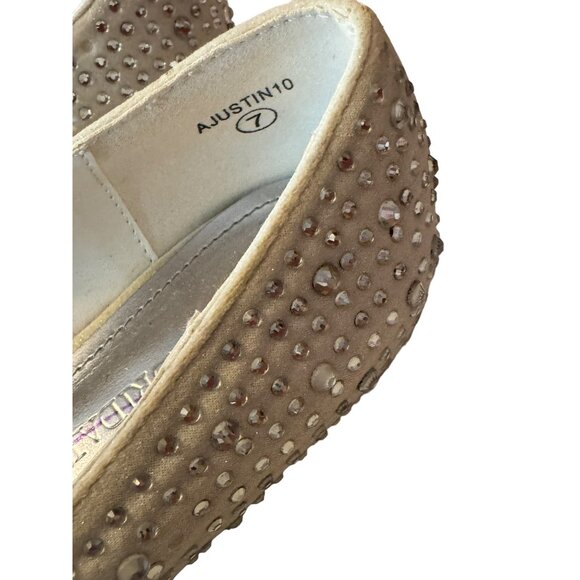 David’s Bridal‎ Wedding Bridal  AJustin10 Peep Toe Flats With Rhinestones - Size - Picture 7 of 7